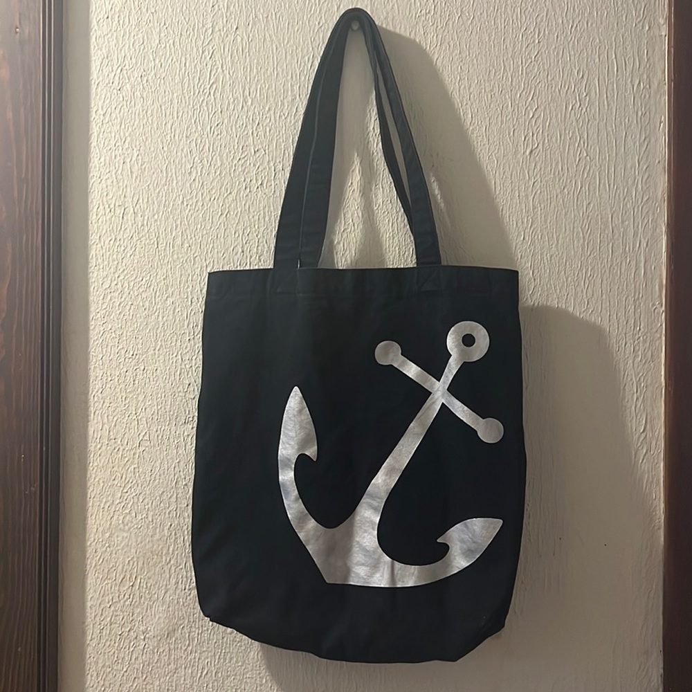 J Crew Factory canvas anchor tote bag